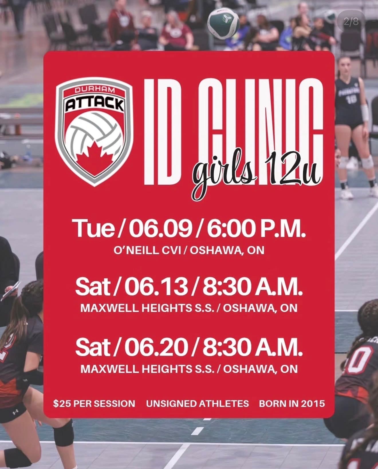 Girls 12U ID Clinic - Session 2 flyer