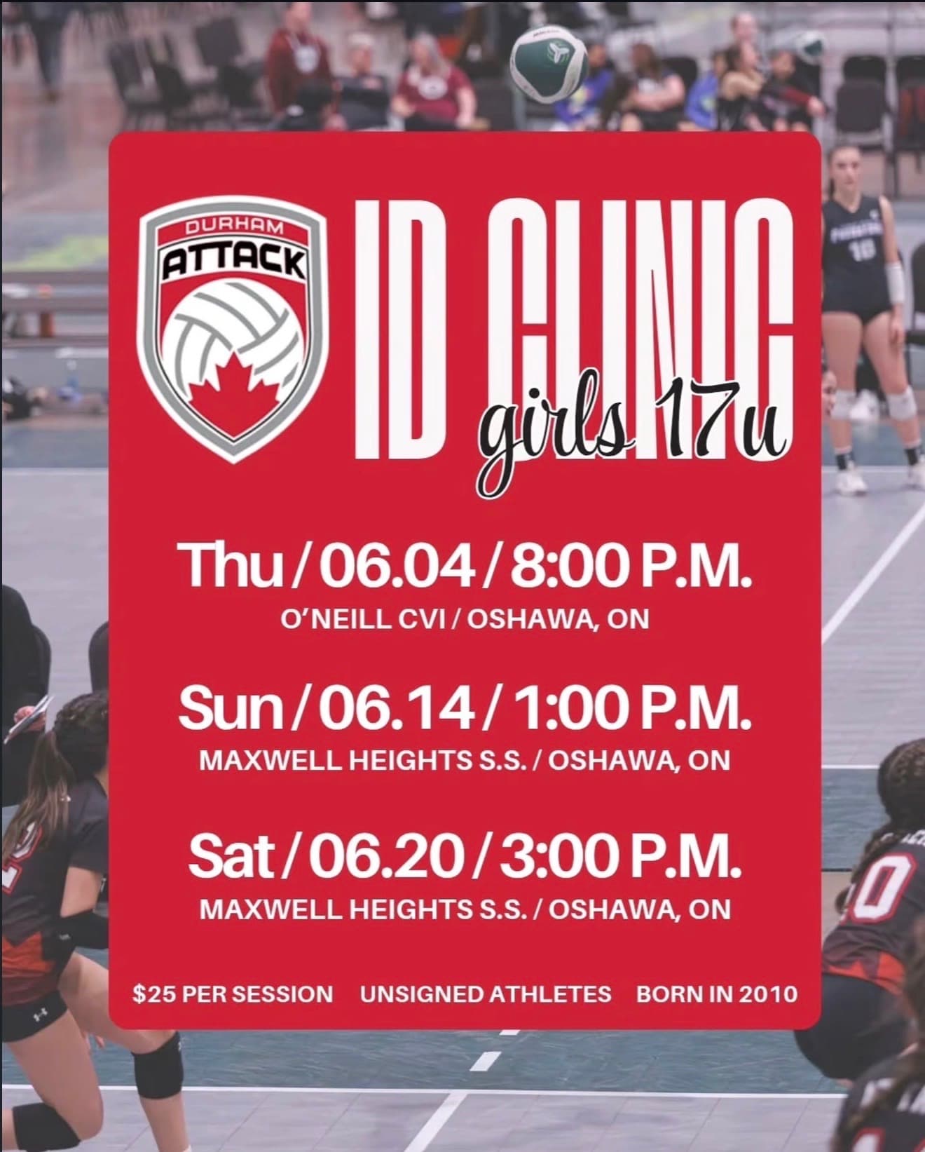 Girls 17U ID Clinic - Session 3 flyer