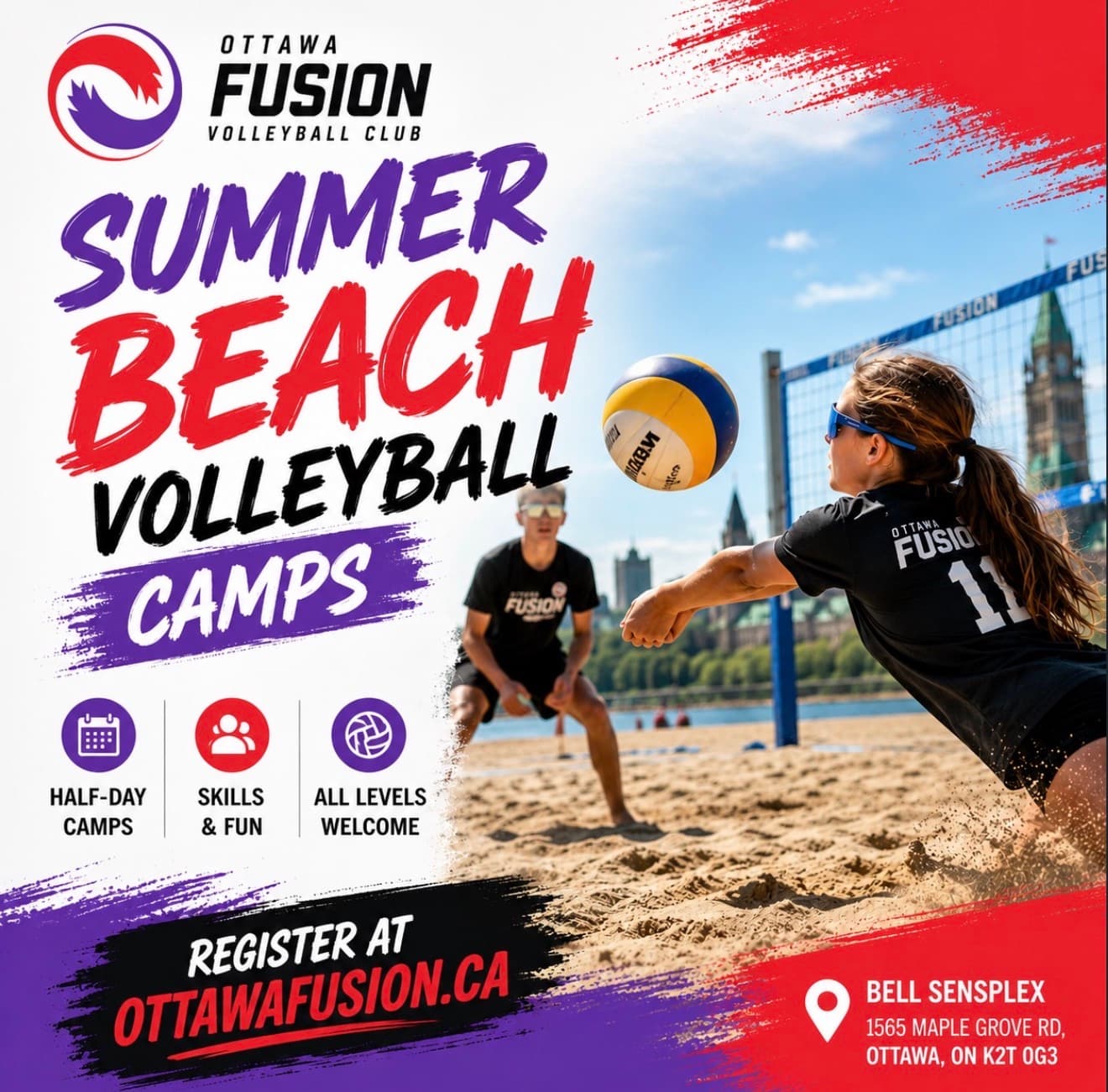 Summer Beach Volleyball Camps (Youth) flyer