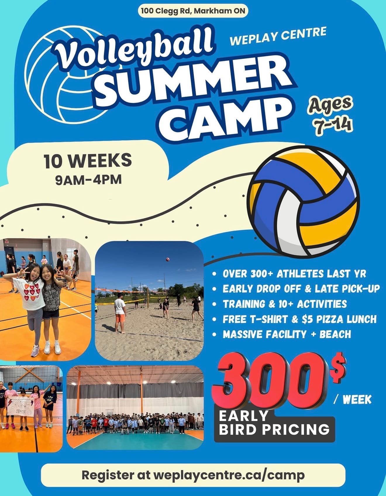 Volleyball Summer Camp (Ages 7-14) flyer