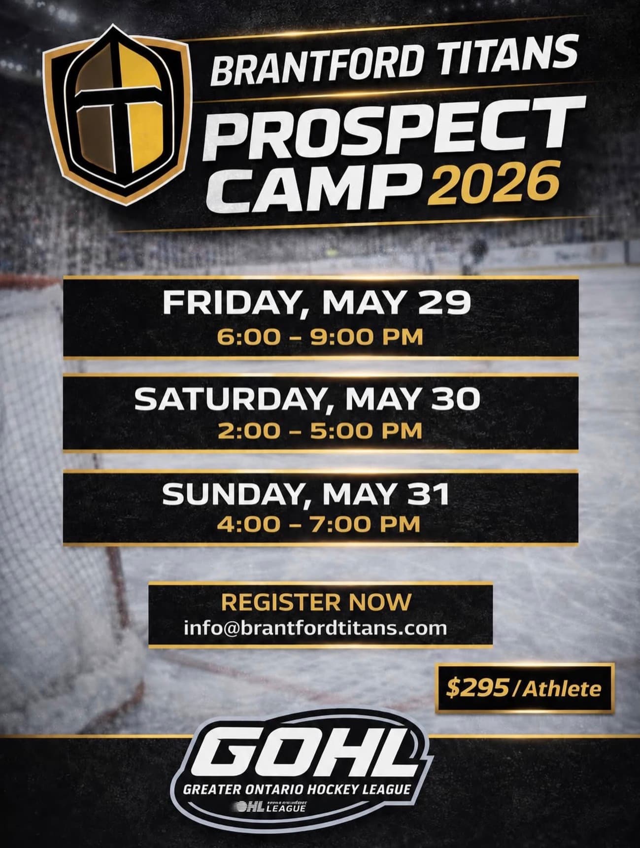 Brantford Titans Prospect Camp 2026 (Hockey) flyer