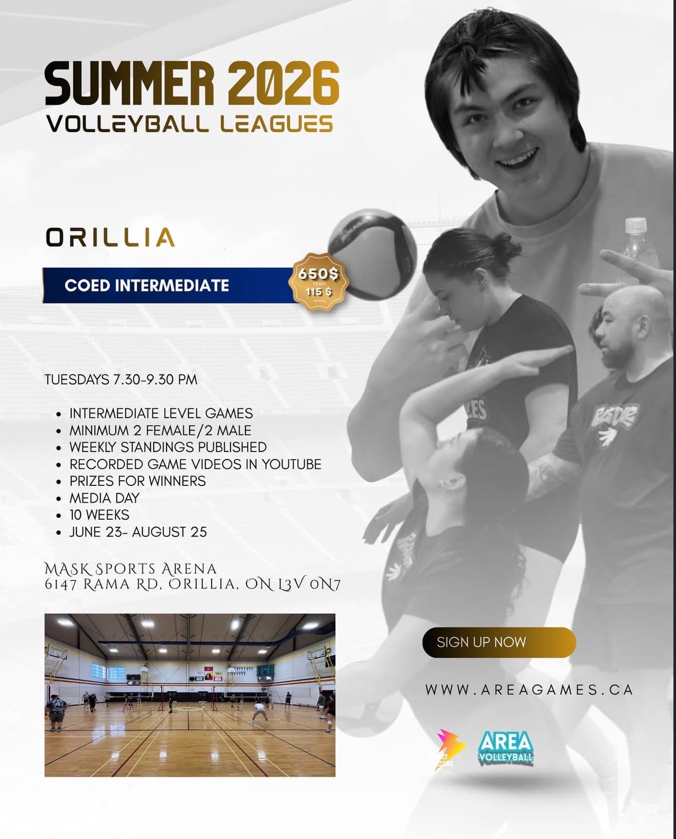 Orillia Coed Intermediate League (Tuesday) flyer