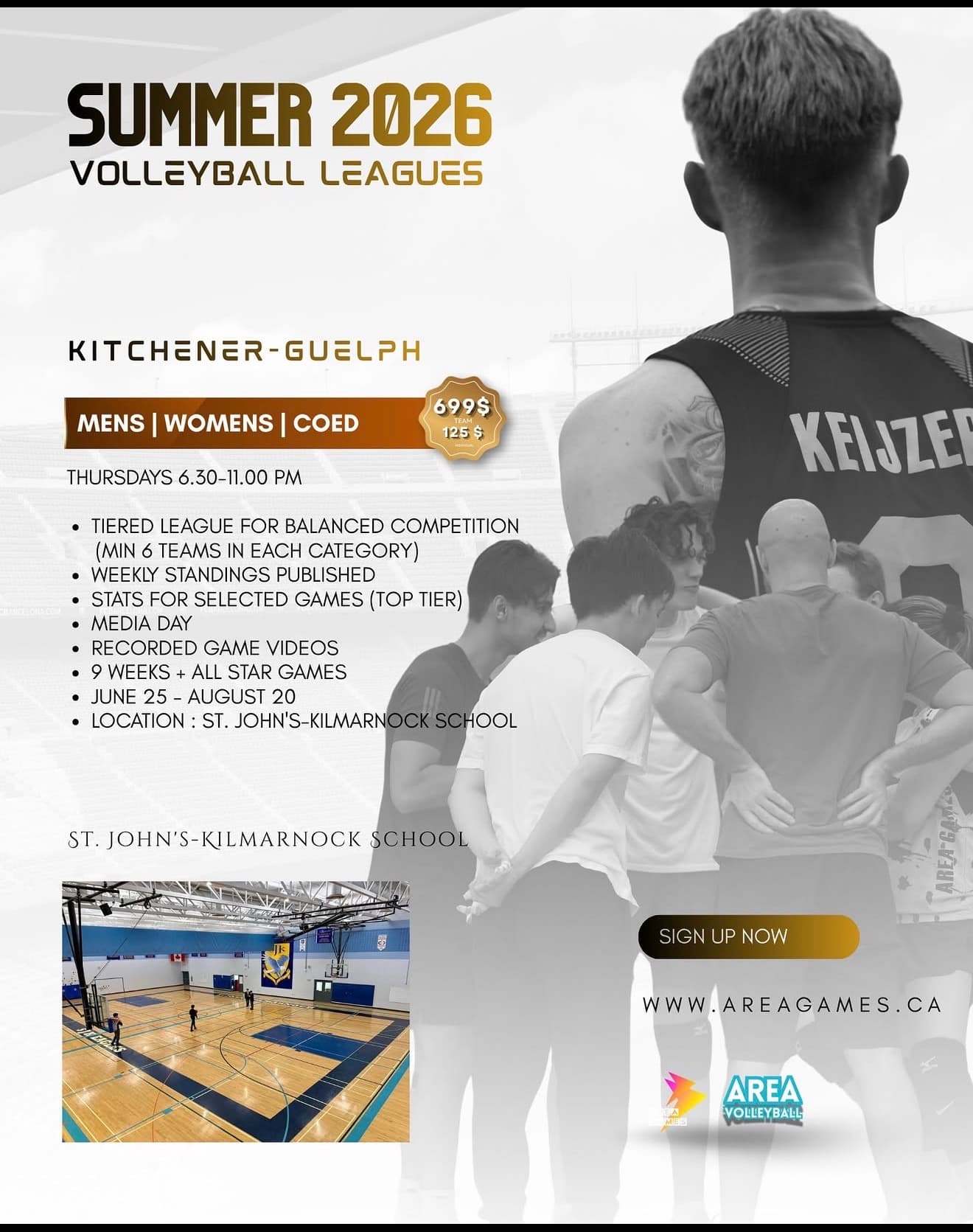 Adult Male League flyer