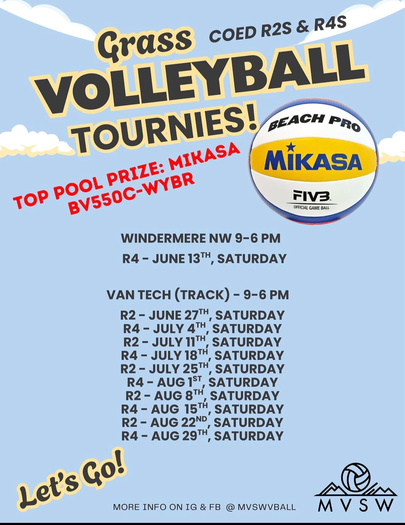 Adult Coed Tournament flyer