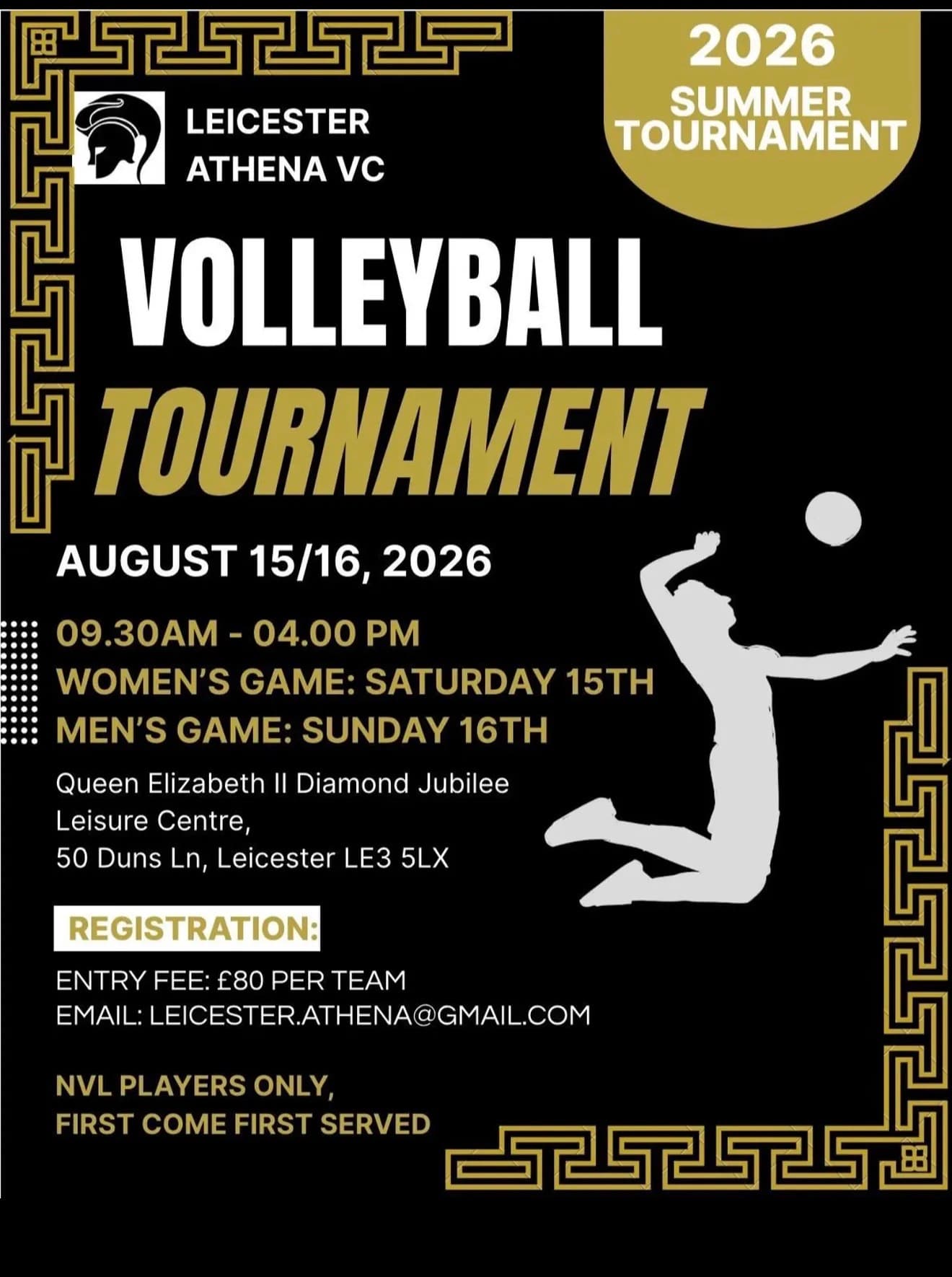 Adult Men Tournament flyer