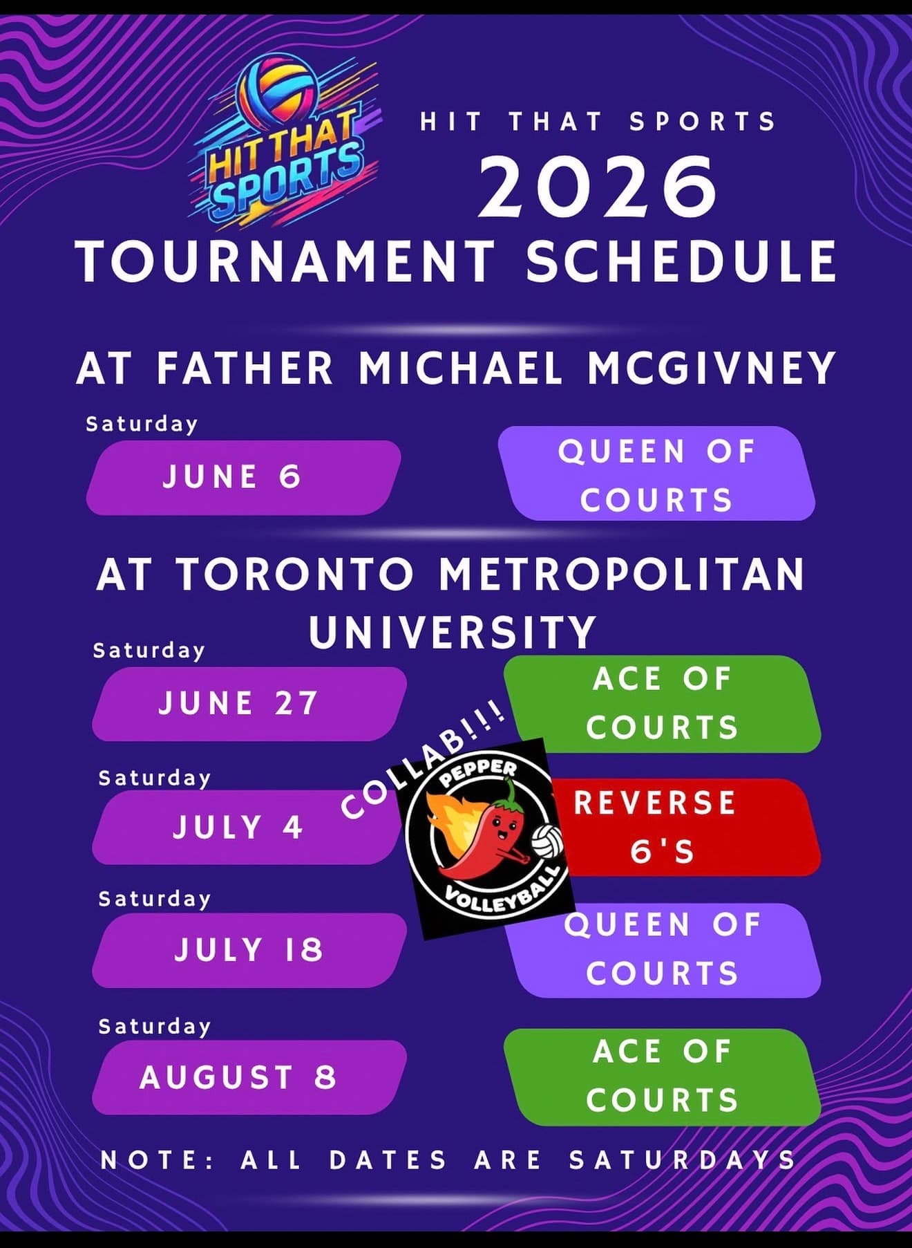 Open Queen of Courts Tournament - July 18 flyer