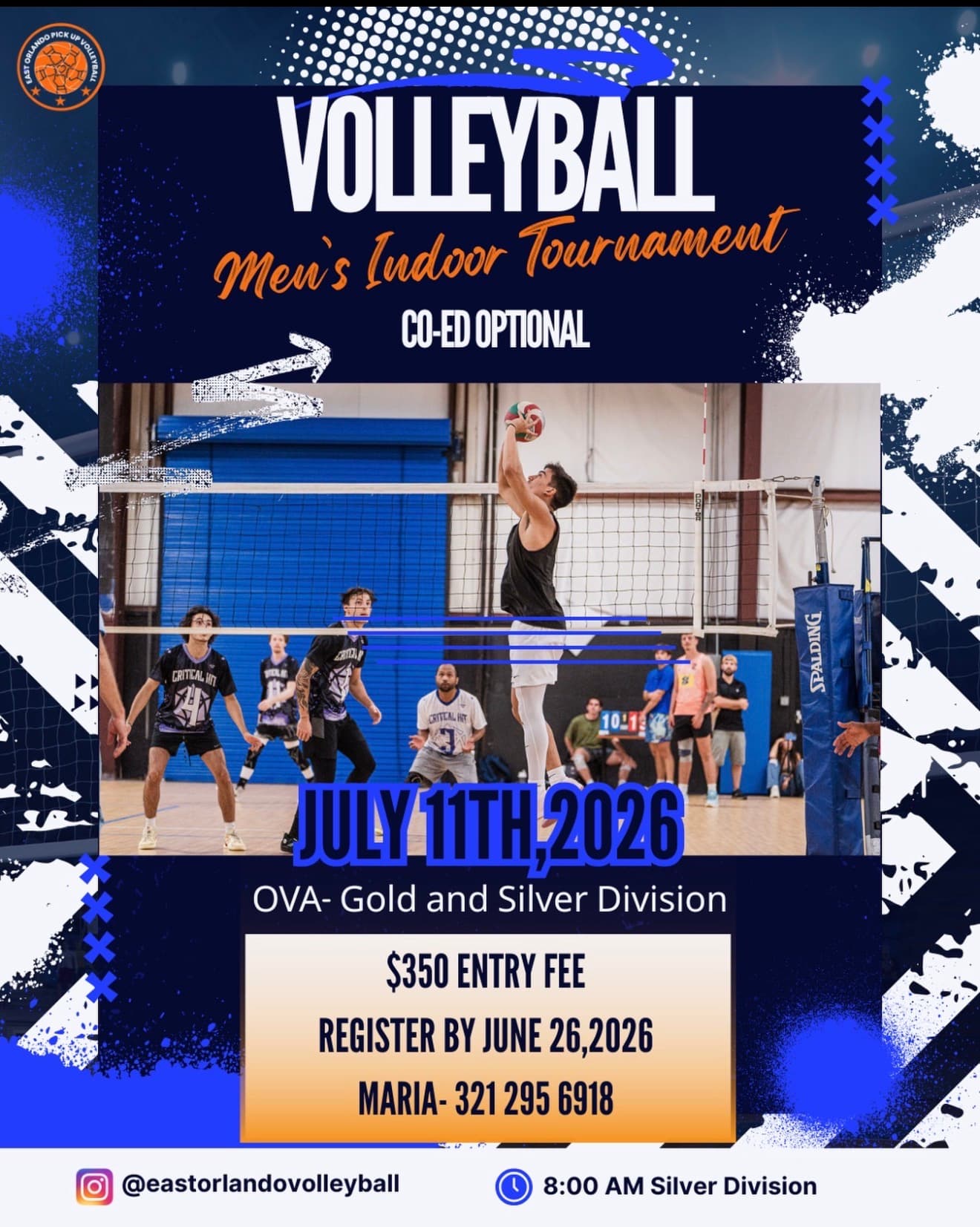 Adult Male Tournament flyer