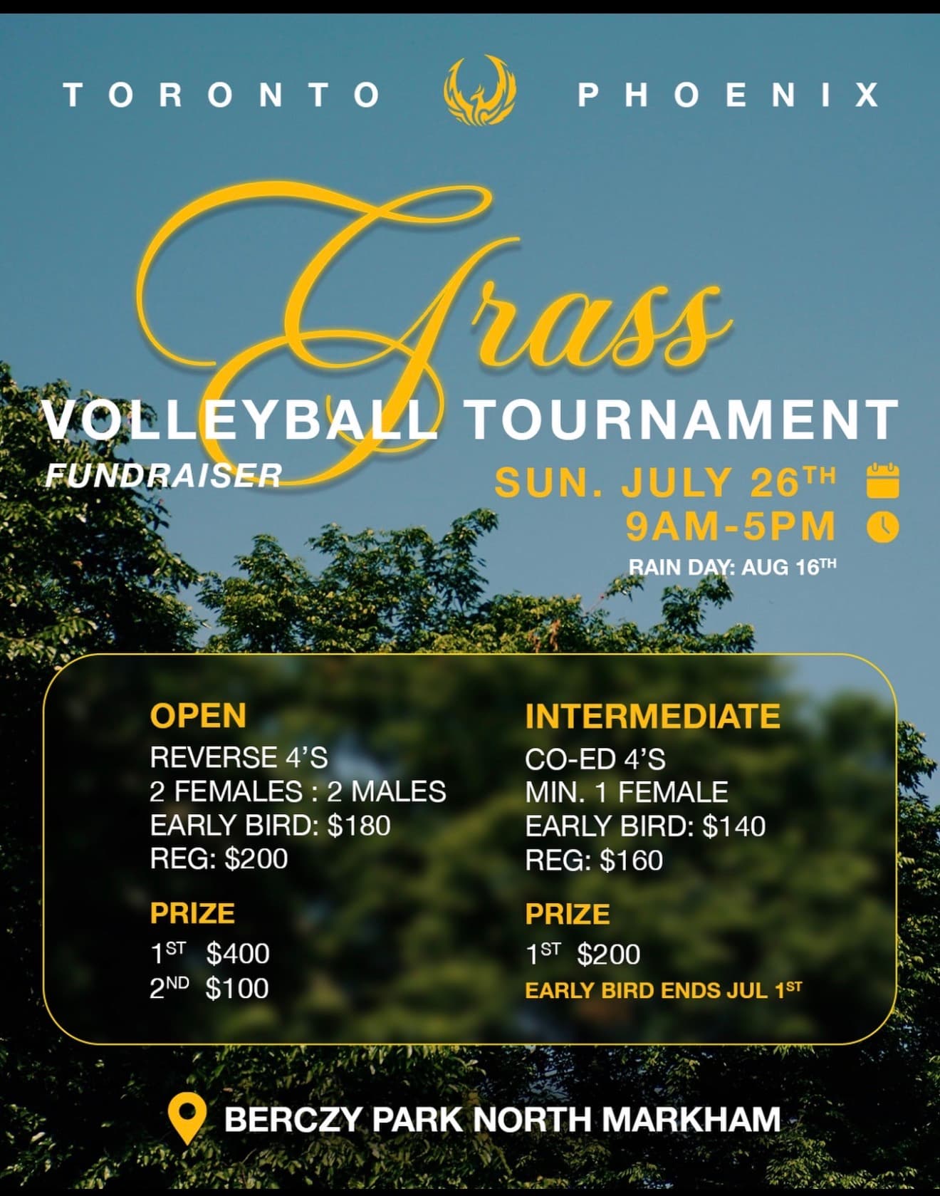 Open Coed Tournament flyer