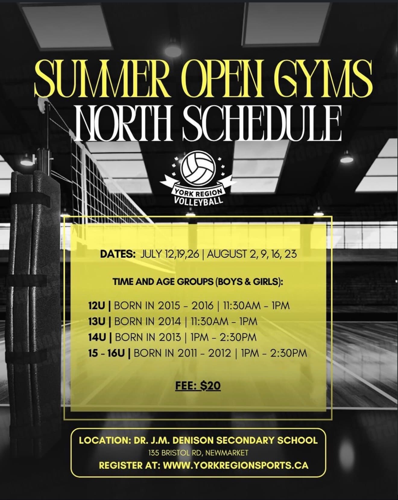 U12 Coed Open Gym flyer