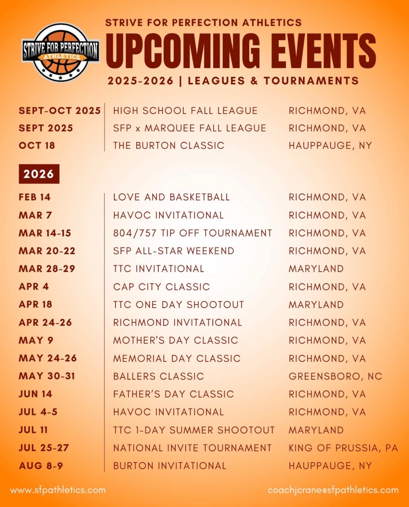 Open Youth National Invite Tournament flyer