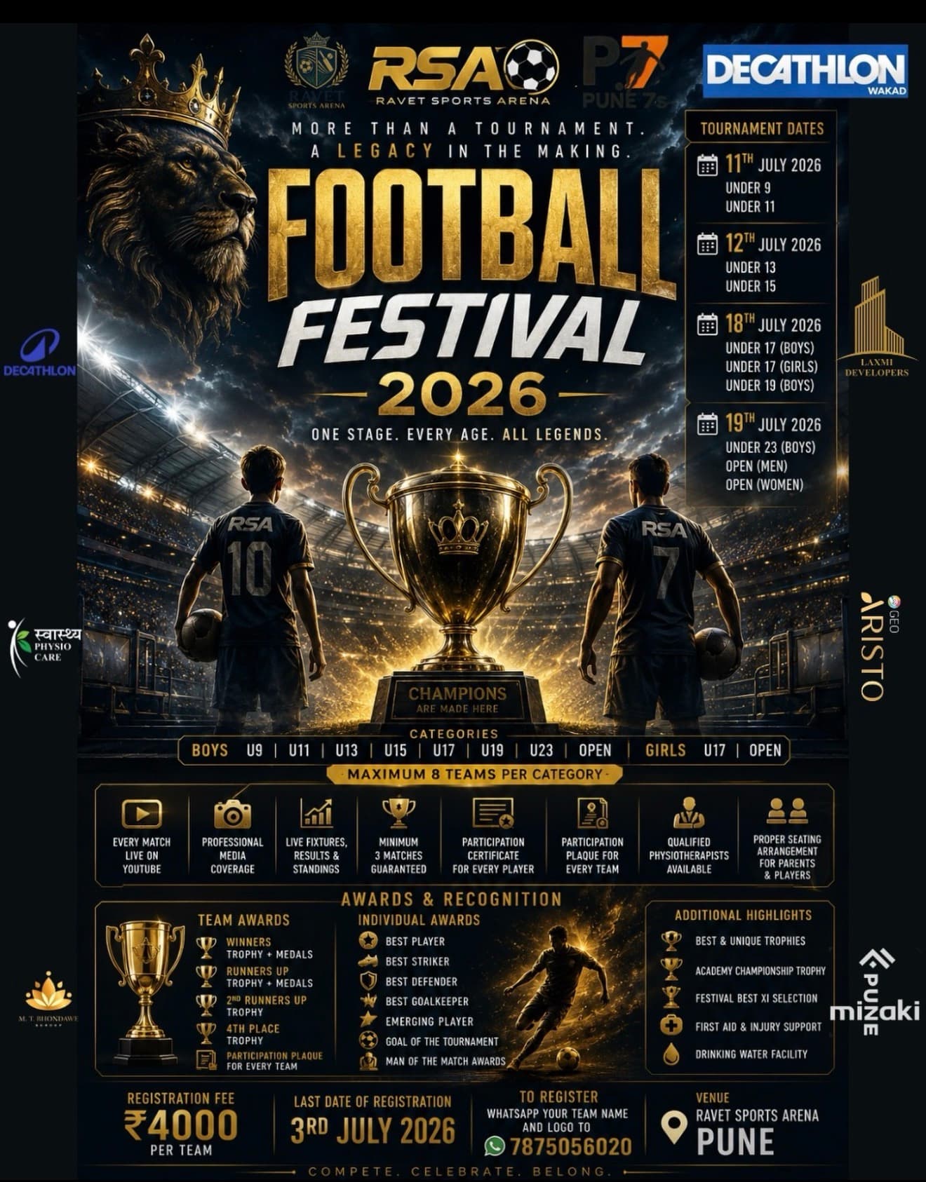U11 Male Tournament flyer